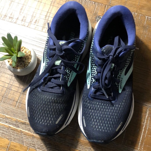 BROOKS Ghost 14 Sz 6.5M Navy Aqua - Picture 3 of 9